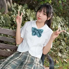 ブラウス レディース 半袖 プリーツ 涼感 肌触り柔らか 制服 夏
