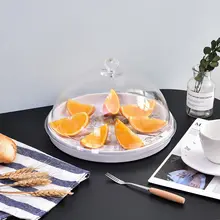 プラスチック製カバー付きフルーツ試食プレート【透明・ケーキドーム・デザート用】