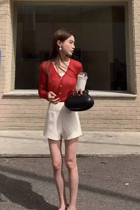 SMOL 2色デザイン シースルー ワイドレッグパンツ【ハイウエスト・Aライン・フィット】