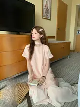 ワンピース レディース 綿麻 ゆったり ヴィンテージ フレンチ風 甘め フェミニン デザイン 夏