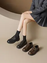 厚底ローファーシューズ【春季・ブロックデザイン・エレガントスタイル・女性用】