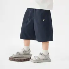 男の子用 小熊デザインコットン中パンツ【夏用・カジュアル・五分丈】