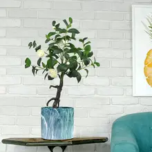 高級感ある山茶花のフェイクフラワー【インテリア装飾用・リビング・ダイニングに最適】