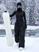 冬用 スノーボード＆スキー用パンツ【防風・防水・加熱・ワイドフィット・ブラック】