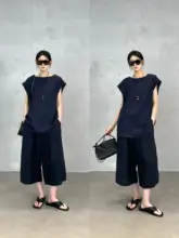 春に最適なリネンワイドパンツ【塩縮皺感・ヒップアップ効果・女性用】