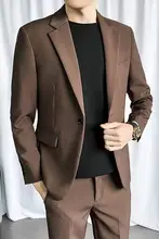ビジネスカジュアル メンズスーツセット【ブラック・スリムフィット・おしゃれなジャケット】