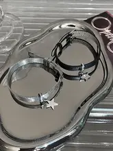 個性的な星柄デザイン！レザー製パンキッシュブレスレット【ユニセックス・重ね付け可能】