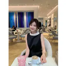 クラシックデザインのドレス【黒・ピンク・膝上丈】