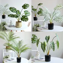 北欧風人工植物 ポトスの観葉植物【リビング用・インテリア装飾・フォトプロップ】