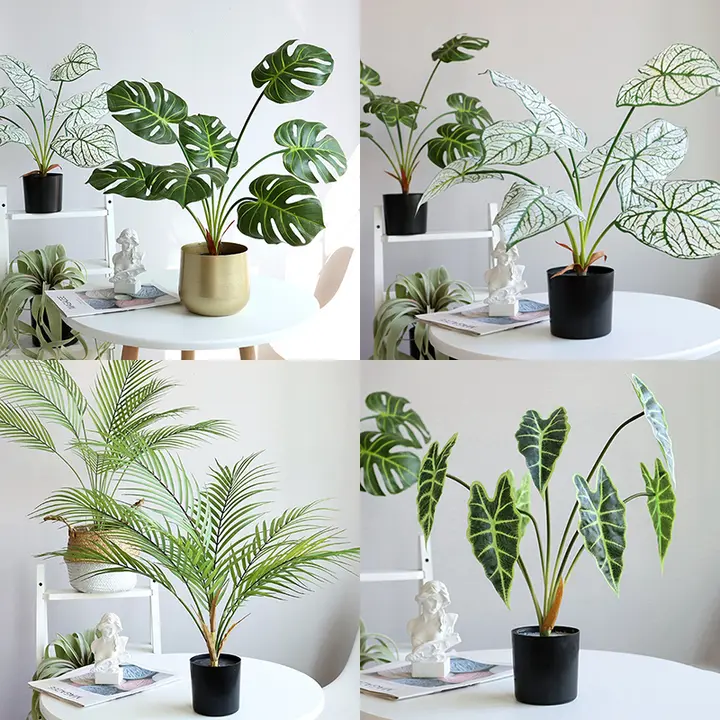 北欧風人工植物 ポトスの観葉植物【リビング用・インテリア装飾・フォトプロップ】