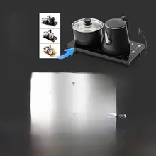 唐豊 ブラックエボニー製 ティーセッティングテーブル【電磁炉一体型・排水式・シンプルデザイン】
