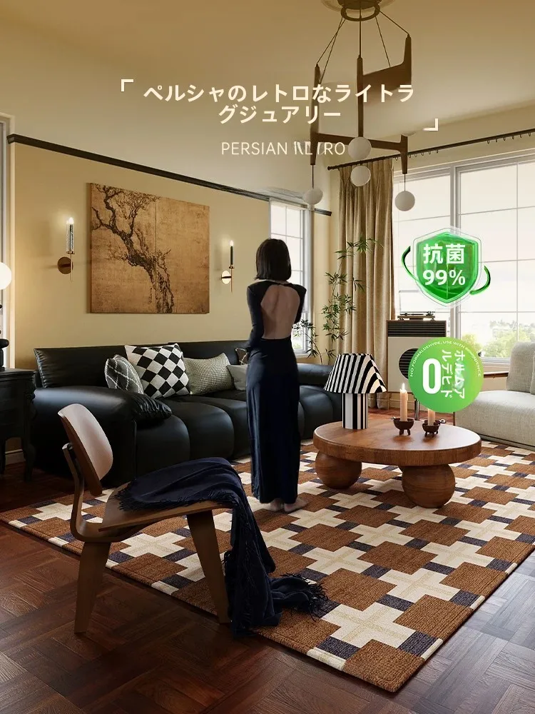 リビング オットマンだけ どんなものがあるの？その答えは、静かで高級感のある「免洗中古風ラグ」にあり