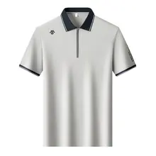 夏用 メンズ 冰丝ポロシャツ【半袖・通気性・フィット】