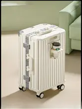 アルミフレームの女性用大型キャリーケース【パスワードロック付き・頑丈・旅行用】