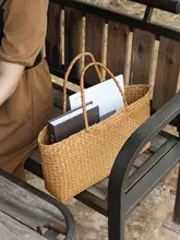 大容量トートバッグ【手編み・夏用・ビーチ＆ショッピング用】