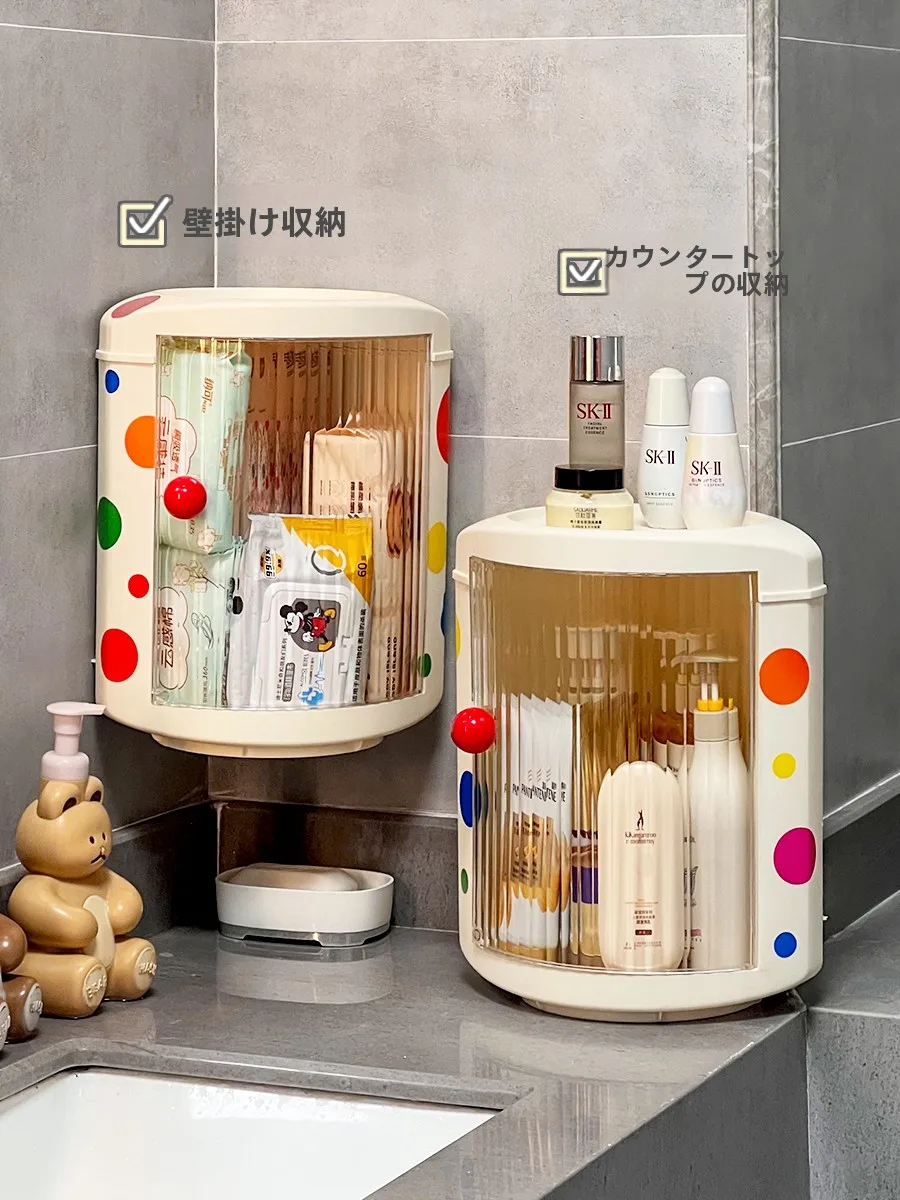 トイレ用コーナー収納ラック：穴あけ不要で洗面用品を効率的に収納