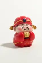 手に持った元宝の置物【可愛いデスクトップ装飾・誕生日プレゼント・オフィス用】