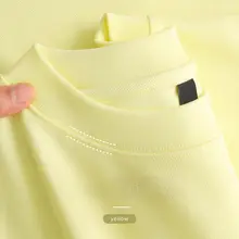 優しい印象のクリームイエロー！レモンイエローコットン短袖Tシャツ【男女兼用・カジュアル・スタイル】