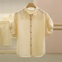 シンプルデザインのハーフ袖シャツ【極上の柔らかさ・細身効果】（セットアップ対応）
