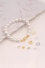 18Kゴールドメッキパールネックレス用接続金具【DIY用・オープンサークル・万能クリンチ】