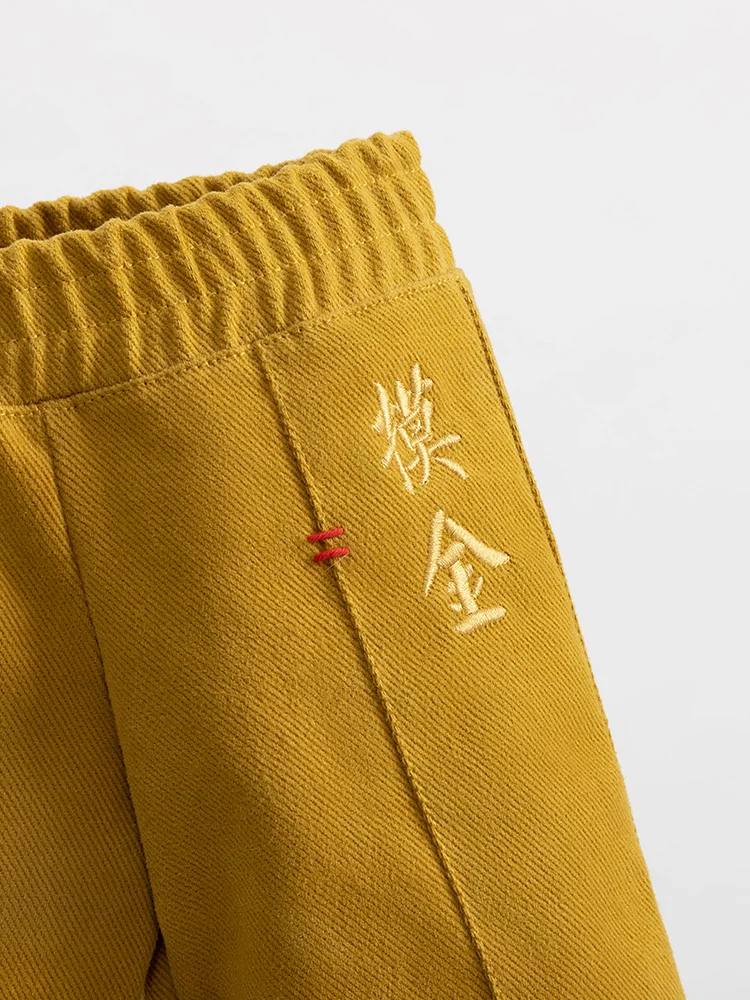 個性的刺繍入りロングパンツ：混合スタイル対応のファッションドール用コスチューム