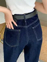 春夏用 ハイウエストルーズフィットデニムパンツ【大きいサイズ・ワイドレッグ・フィット】
