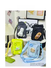 ミニバッグ 巾着 水筒型 スマホポーチ 斜め掛け 手提げ 2WAY ポップカラー キュート アウトドア 旅行 スポーツ カジュアル 「SIMP」