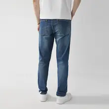 高級 メンズストレートデニムパンツ【薄手・ストレッチ・快適な着心地・カジュアル】