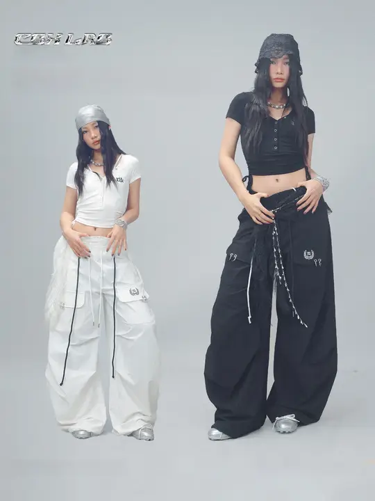 ダンス用通気性バナナ型ワークパンツ【速乾・ゆったり・ジャズスタイル】