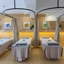 ブラックU型カーテンロッド【美容院用・区切りカーテン・スタイリッシュデザイン】