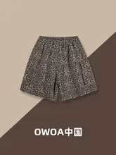 アメリカンレトロスタイルのヒョウ柄ショートパンツ【ウエストゴム・コットン・カジュアル】