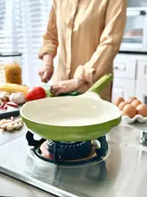 フライパン 24 28CM 家庭用 陶器製 ノンスティックエナメルデザイン