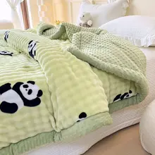 リバーシブルフリース洗えるドットキルト【春秋冬用・大人用】