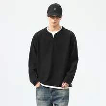 極上の肌触りのワッフルVネック長袖Tシャツ【春秋用・メンズ・カジュアル】（セットアップ対応）