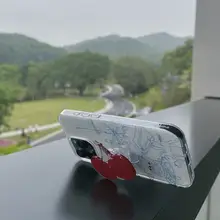 デザイン性に優れたチェリー柄スマホケース【スタンド機能付き・フランス風・女子向け】