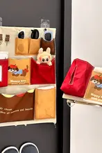 壁掛け収納バッグ【布製・キーやマスク用・玄関用】