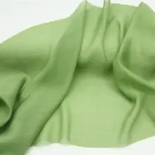 透明感あるアボカドグリーンの極薄天絲麻半コットン生地【漢服用・シャツ素材】