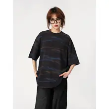 タイダイ柄 半袖Tシャツ【ユニセックス・クルーネック・ゆったりシルエット・ストリートスタイル】