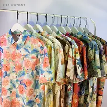 アロハシャツ ユニセックス 半袖 花柄 ヴィンテージ デザイン性 ペア カジュアル ストリート リゾート