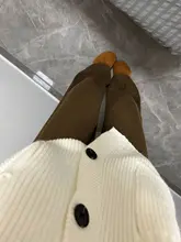 コーデュロイワイドレッグパンツ【秋冬・加绒・ハイウエスト・フィット】（セットアップ対応）