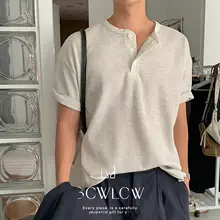 ワッフル生地 ヘンリーネック半袖Tシャツ【夏用・フィット・素材感】