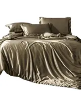 高級感あふれるシルク製四点セット【滑らかな肌触り・冷感・洗える真絲素材】（セットアップ対応）