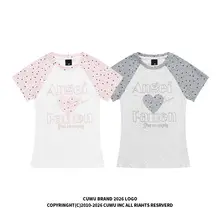 星柄デザインの半袖Tシャツ【レディース・夏用・ショート丈・Y2Kスタイル】