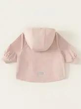 秋新作 星モチーフのおしゃれな女の子用コート【防風・フード付き・ジッパータイプ】