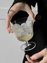 透明ガラス製アイスアメリカーノカップ【極薄デザイン・カクテル用・冷飲み用】