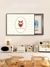 ハート型のかわいい電気メーターボックス用装飾画【マルチメディアボックスカバー】