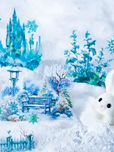 氷晶雪景シリーズPETステッカー【創造的な氷雪の城・木の家・森林装飾用DIY】