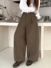 ヴィンテージ風おしゃれなロングパンツ【ウエストゴム・ゆったりシルエット・カジュアル】
（セットアップ対応）
