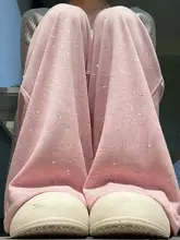 ラメ入りの緩やかなワイドレッグパンツ【高腰・ストレート・秋用・ドレープ感あり】（セットアップ対応）