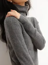極上の柔らかさ！無縫全成型ハイネック長袖ニットトップス【女性用・重厚なカシミヤ】【カジュアル】